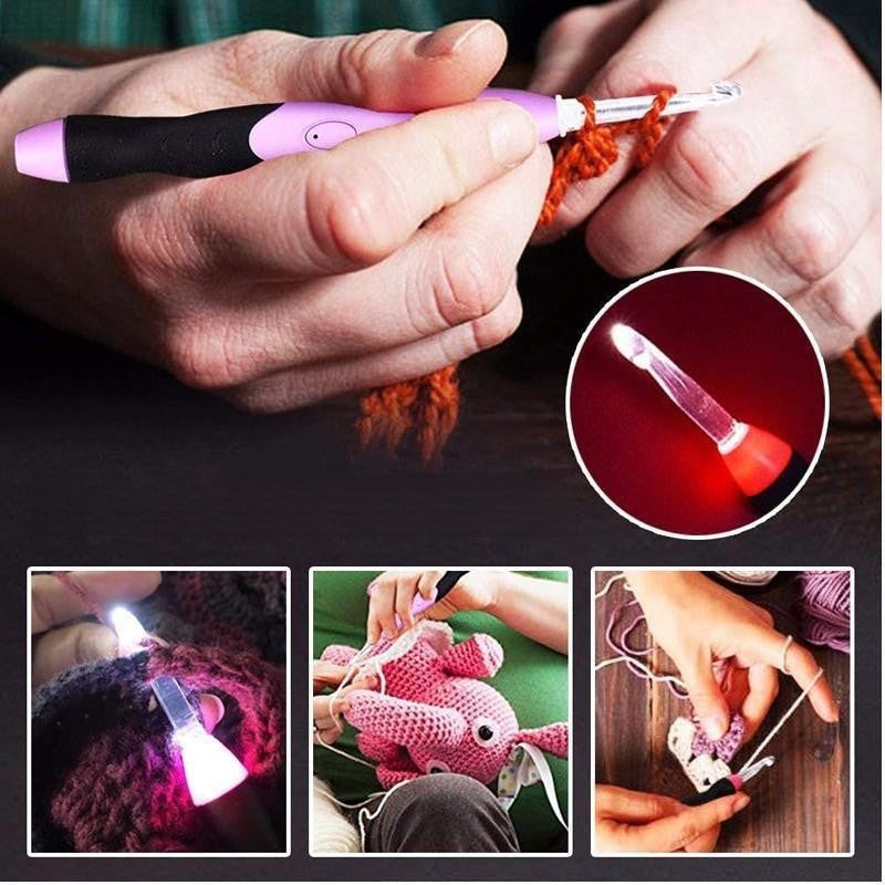 GlowHook - Glowing crochet hooks for every occasion (set of 9)