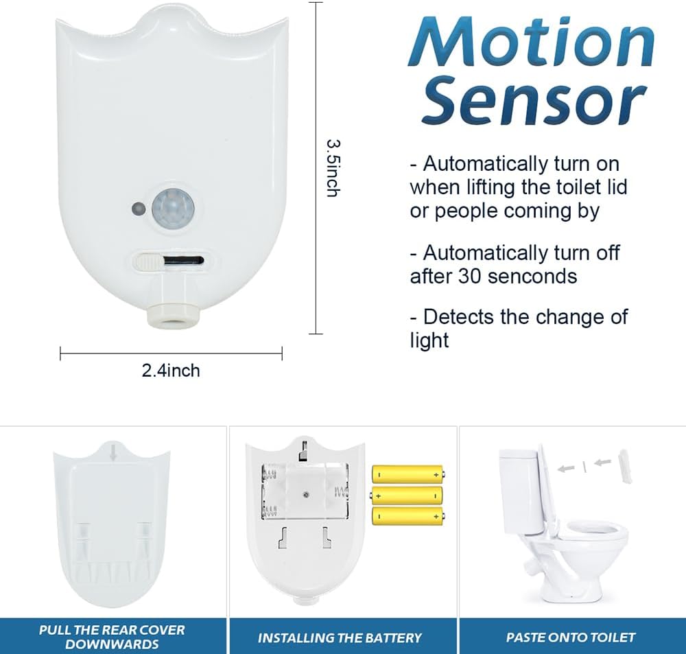 50% DISCOUNT | ToiletLight - Night light with motion sensor for relaxed toilet visits!