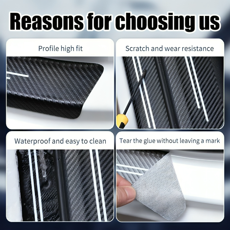 1+1 FREE | StepGrip - Carbon fiber door protection sticker