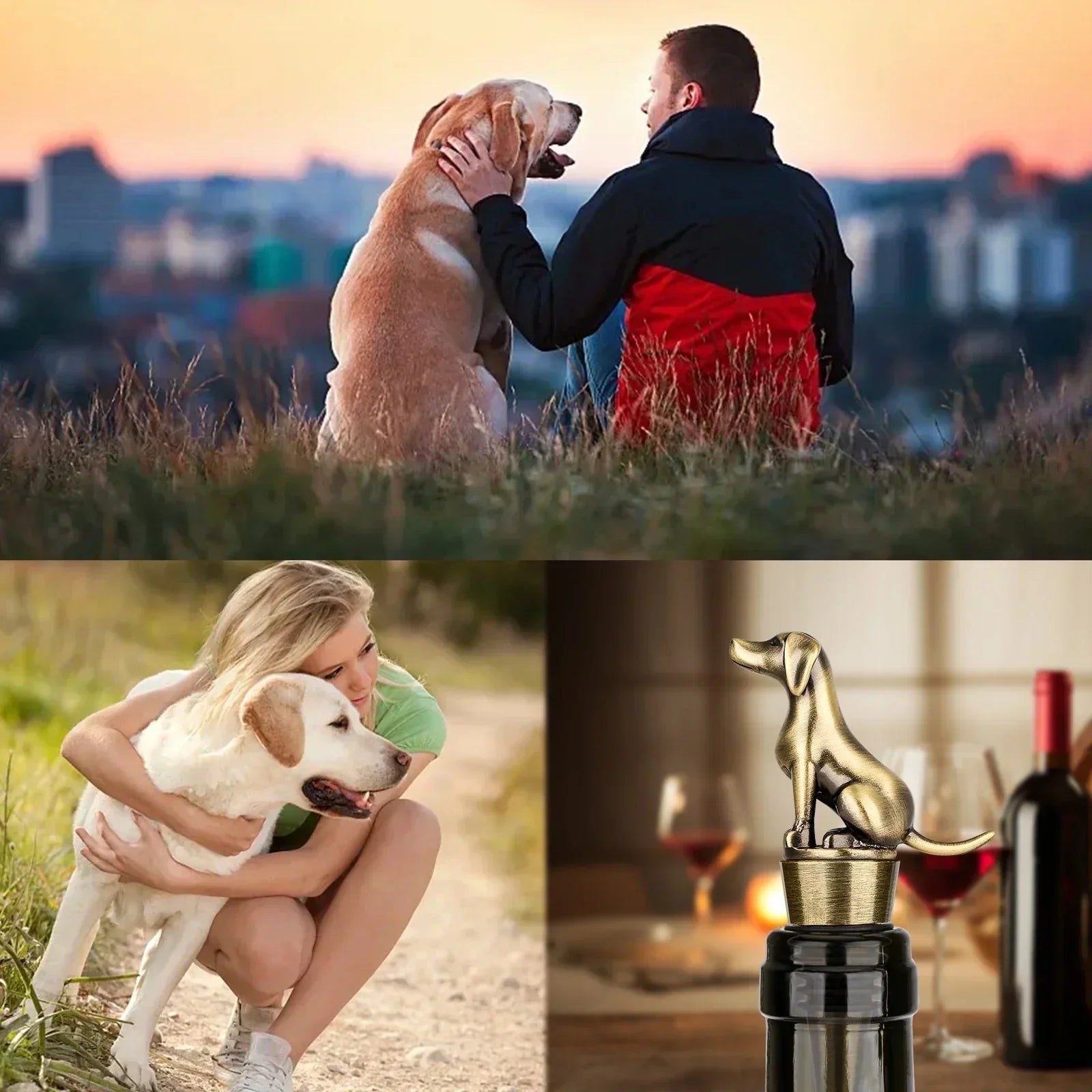 WinePup - Playful Dog-Shaped Wine Stopper, Keep Your Wine Fresh & Fun
