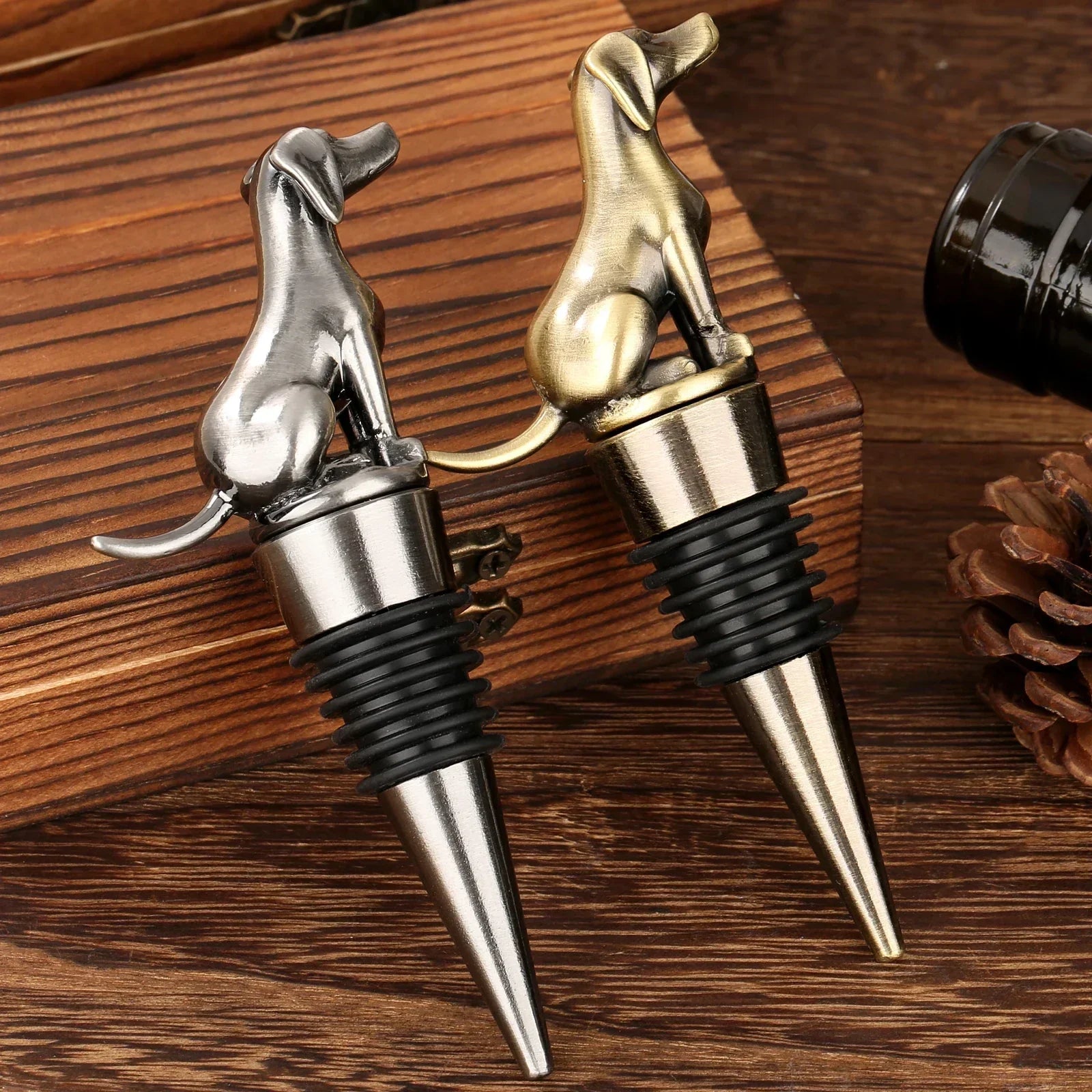 WinePup - Playful Dog-Shaped Wine Stopper, Keep Your Wine Fresh & Fun