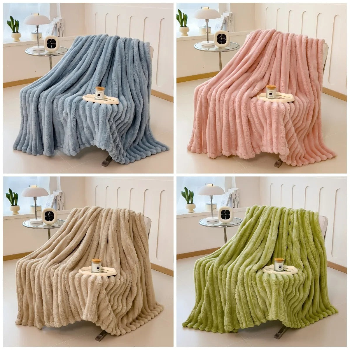 StripeHug - Multifunctional blanket with thick stripes