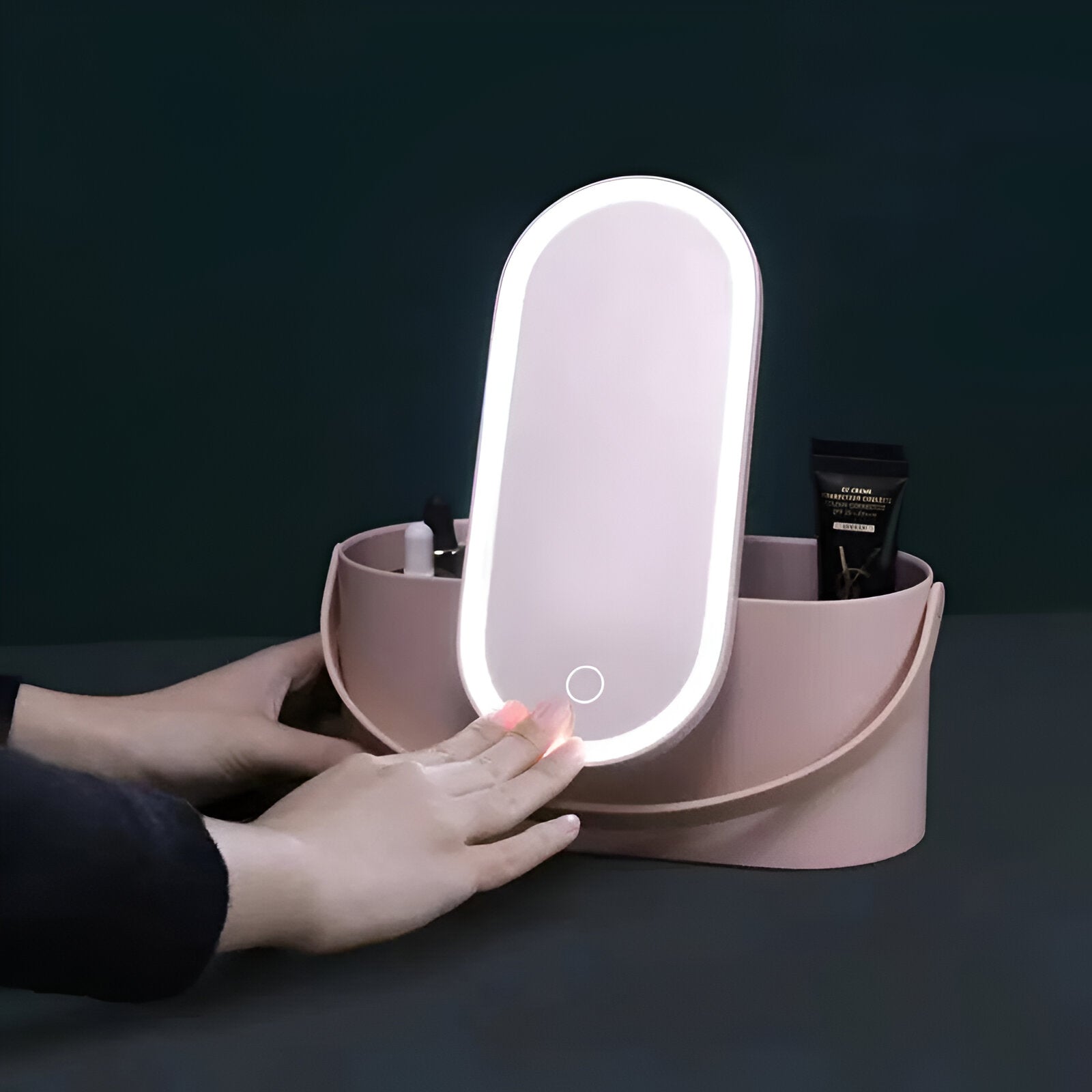 GlamBox – The Makeup Mirror with LED Lighting for On-the-Go Beauty