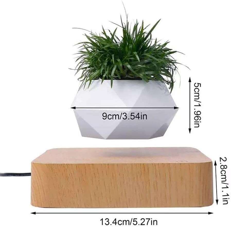 Plantlev – Floating Plant Pot with 360° Rotation for Modern Living