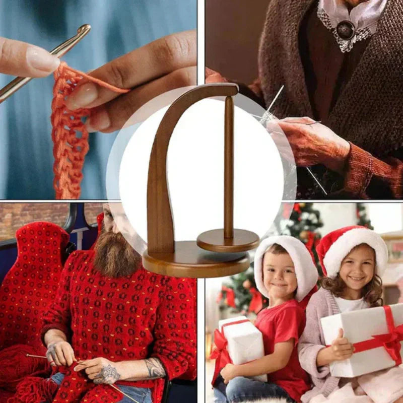 YarnRack™ - Durable wooden bobbin rack with rotating design