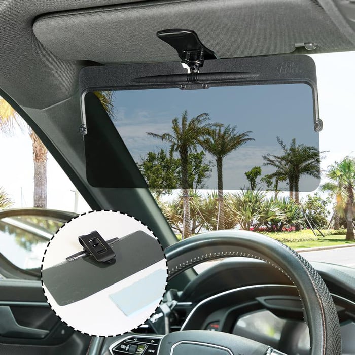 SunSafe - Anti-glare sun visor extension