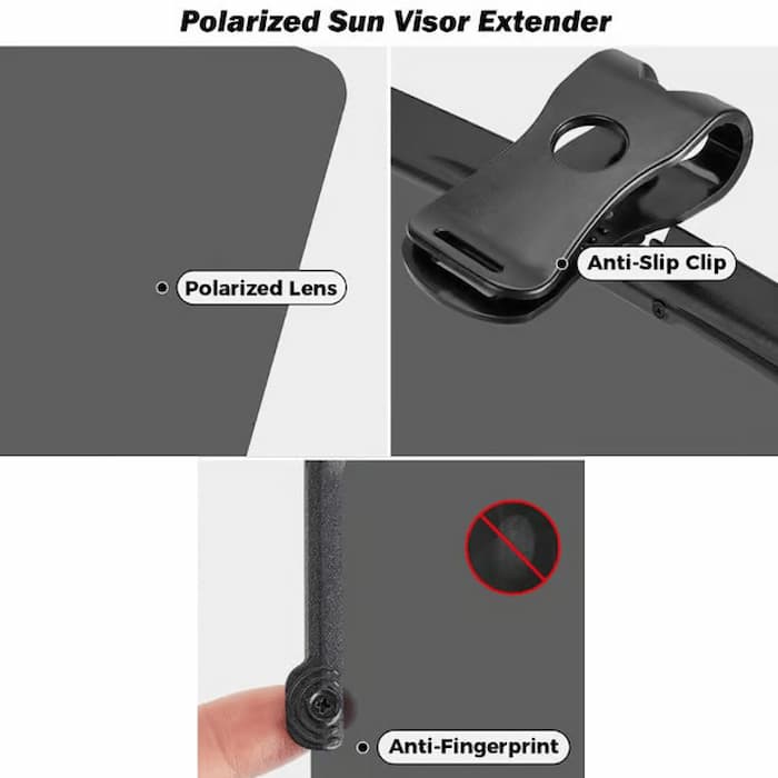 SunSafe - Anti-glare sun visor extension