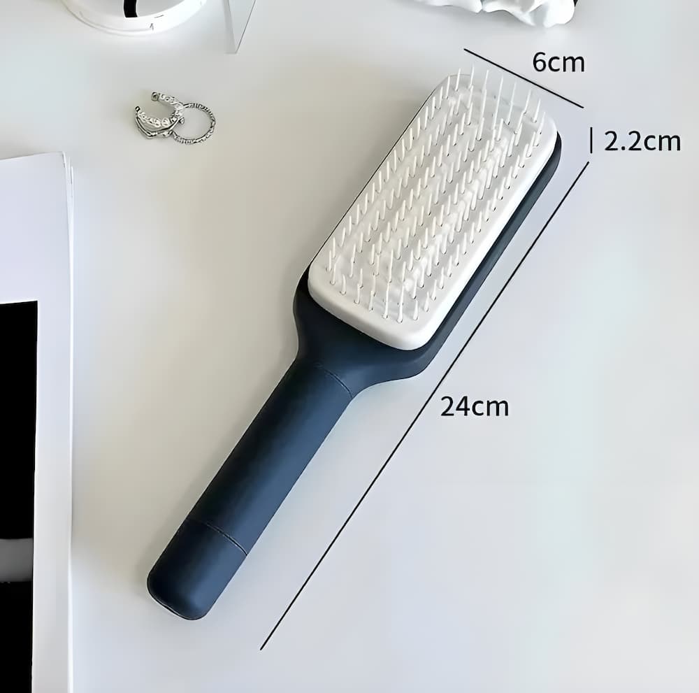 HushBrush – Self-Cleaning Hairbrush for Effortless Styling