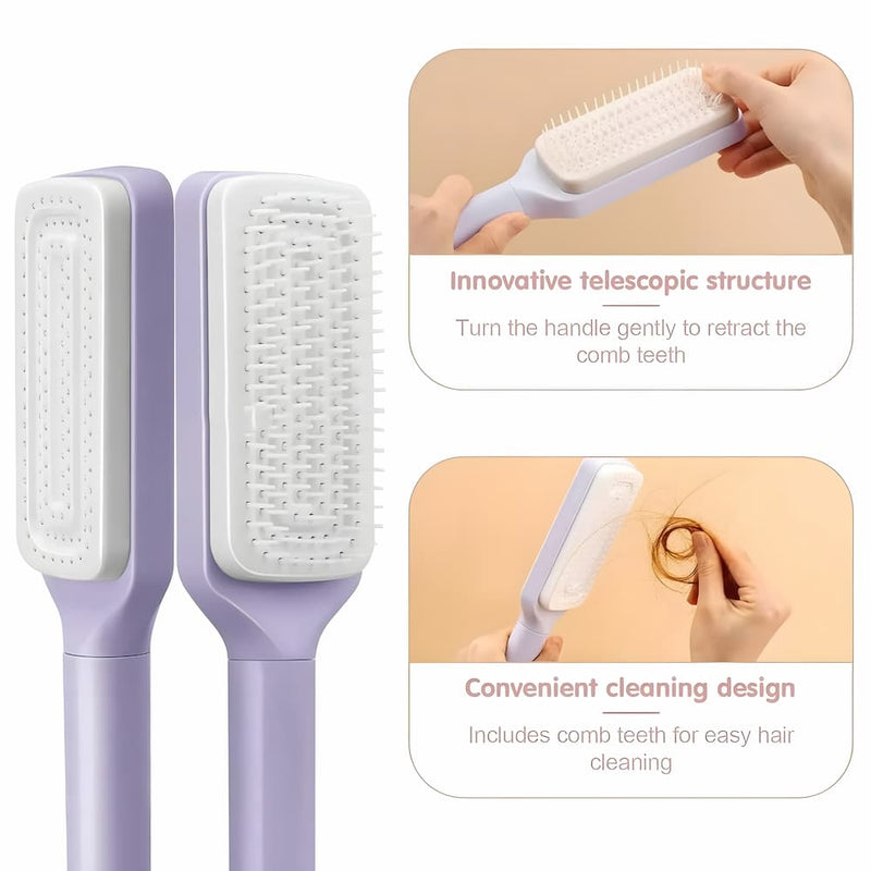 HushBrush – Self-Cleaning Hairbrush for Effortless Styling