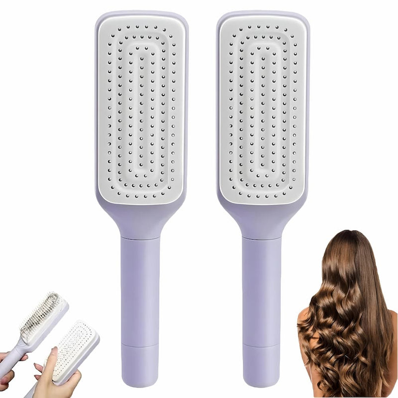 HushBrush – Self-Cleaning Hairbrush for Effortless Styling